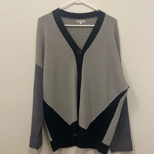 Grey & black cardigan